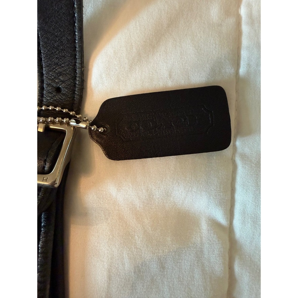Vintage Coach Black Leather Companion Bag 9135 Crossbody Flap Purse Costa Rica - Picture 8 of 11